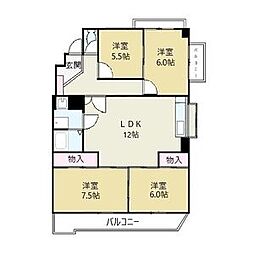 エトワール藤 4LDKの間取図画像