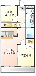 エスポアロイヤル 2LDKの間取図画像