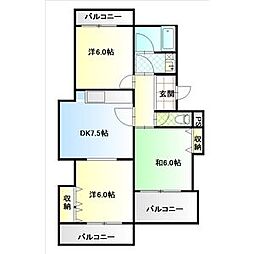 サンファミリア長久手1 3DKの間取図画像