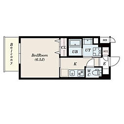 S-RESIDENCESENGENCHO 1Kの間取図画像