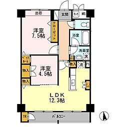 TRI-STAGE 2LDKの間取図画像