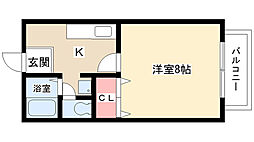ラ・リヴェール名東 1Kの間取図画像