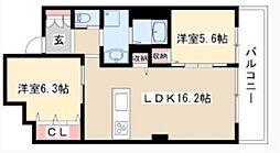 白壁リンクス 2LDKの間取図画像