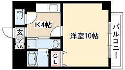 メゾン101 1Kの間取図画像