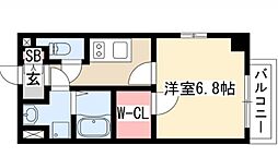 エステムプラザ名古屋丸の内 1Kの間取図画像