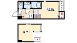 ステラート新瑞橋 1Kの間取図画像