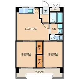 ファミール大畑 2LDKの間取図画像