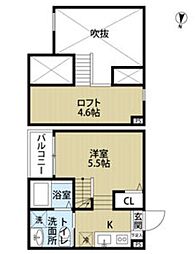 モルゲンロート ワンルームの間取図画像