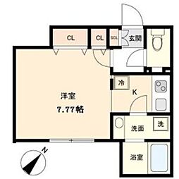 BRANCHE覚王山 ワンルームの間取図画像