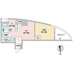 さくらヒルズフジミ 1LDKの間取図画像