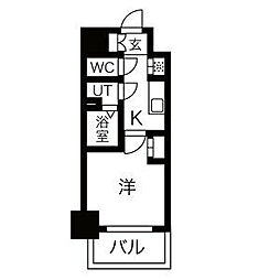 エステート金山 1Kの間取図画像