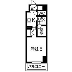 RICHED'OR名駅南 1Kの間取図画像
