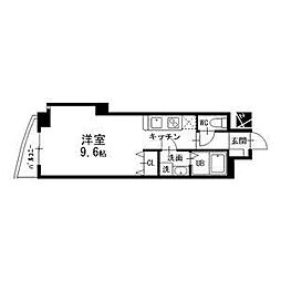 シーム・ドエル筒井 ワンルームの間取図画像