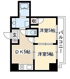 フジアーバンハイツ 2DKの間取図画像