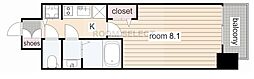 プレサンス東別院駅前 1Kの間取図画像