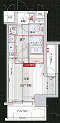 プレサンス名古屋駅前アクシス 1Kの間取図画像