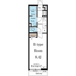 リブリ・ナゴヤドーム前 1Kの間取図画像