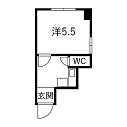 ハウシェル高針 1Kの間取図画像