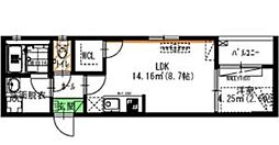 Solid栄生 1LDKの間取図画像