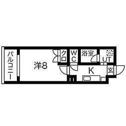 アールズヒルズ社台 1Kの間取図画像
