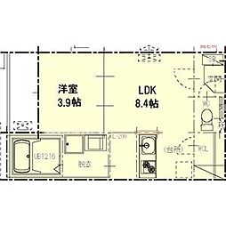 ハーモニーテラス平針 1LDKの間取図画像