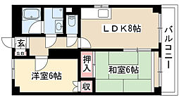 グレイシス葵 2LDKの間取図画像