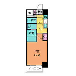 BPRResidence丸の内 1Kの間取図画像