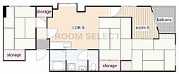 伊勢山ハイツ 4LDKの間取図画像
