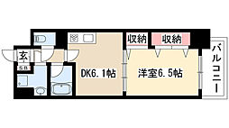 タウンコート御園 1DKの間取図画像