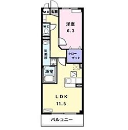 メゾン・ブリーズ 1LDKの間取図画像