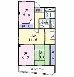 ラ・メゾンエスポワール 3LDKの間取図画像
