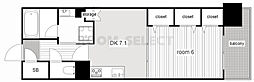 プレサンスグラン丸の内 1DKの間取図画像