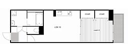 ラ・メゾン輝 1LDKの間取図画像