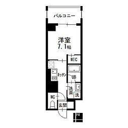 NISSYOBUILDING 1Kの間取図画像