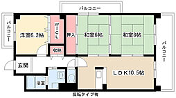 OS・SKYパークサイドヴィラ白山 3LDKの間取図画像