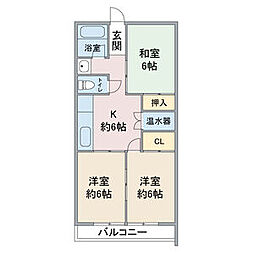 東名ビルディング 3DKの間取図画像