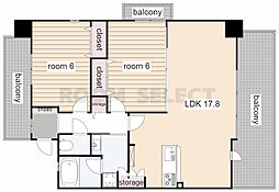 CHAYAGASAKARISE 2LDKの間取図画像