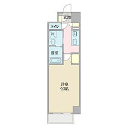 KSmart今池 1Kの間取図画像