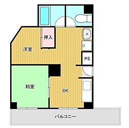 スカーレットビル 2DKの間取図画像