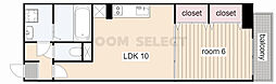 ラ・メゾン輝 1LDKの間取図画像