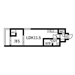 ジトローネ庄内 1LDKの間取図画像