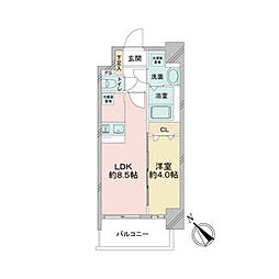 アステリ鶴舞エーナ 1LDKの間取図画像