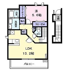 ラッフィナート 1LDKの間取図画像
