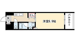 千種ライズ 1Kの間取図画像