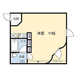 BIANCASA水主町 ワンルームの間取図画像