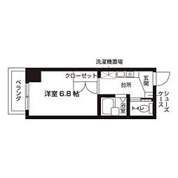 メジログランデ千代田 ワンルームの間取図画像