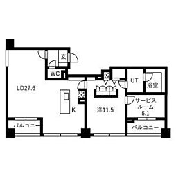 IZUMIONE 1SLDKの間取図画像