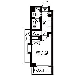 シテイライフ望が丘 1Kの間取図画像