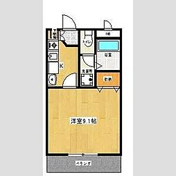 クオーレメイトウ 1Kの間取図画像