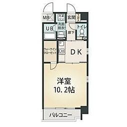 ソフィア・八田 1DKの間取図画像